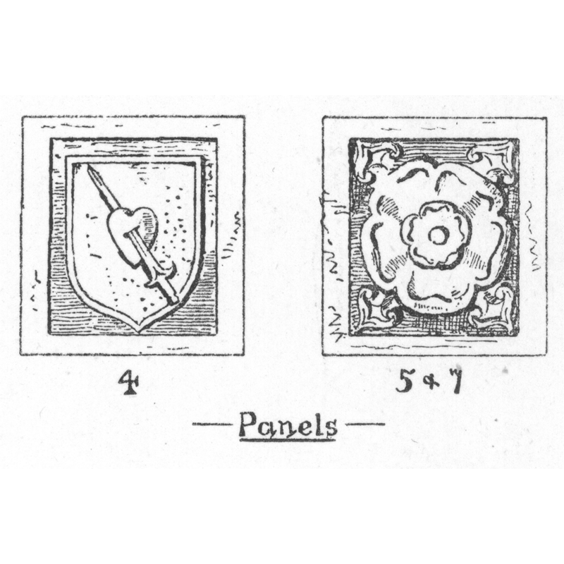 on one of the panels of the basin [cf. FontNotes]