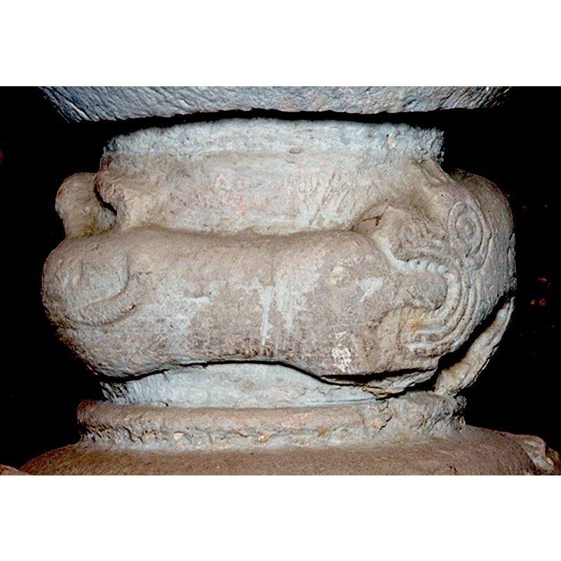 both wrapped around the stem of the base