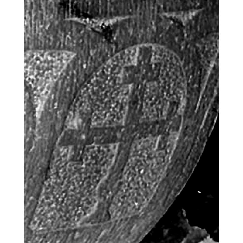 the arms of the cross are re-crossed in from the ends