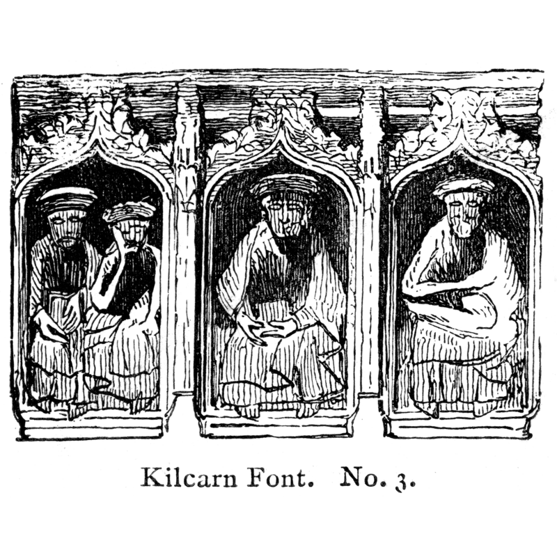 a single seated  Apostle in each of ten panels, and two into another panel