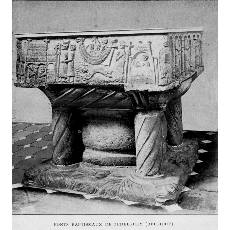 makes up the underbowl and the capitals of the base supports