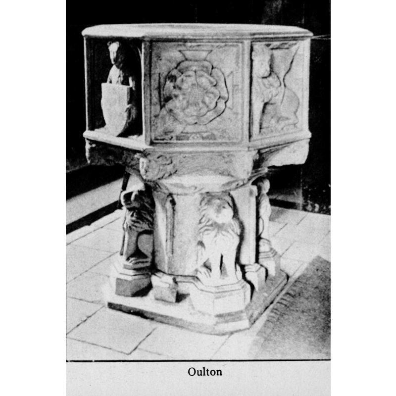 on alternate sides of the basin, deeply carved