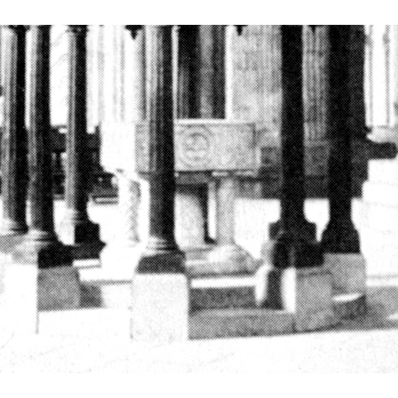NB: the font seen here under the canopy is the neo-Romanesque Victorian replacement