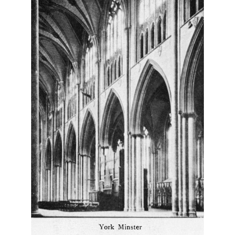 note the old font-cover anchor above the fourth arch from the right