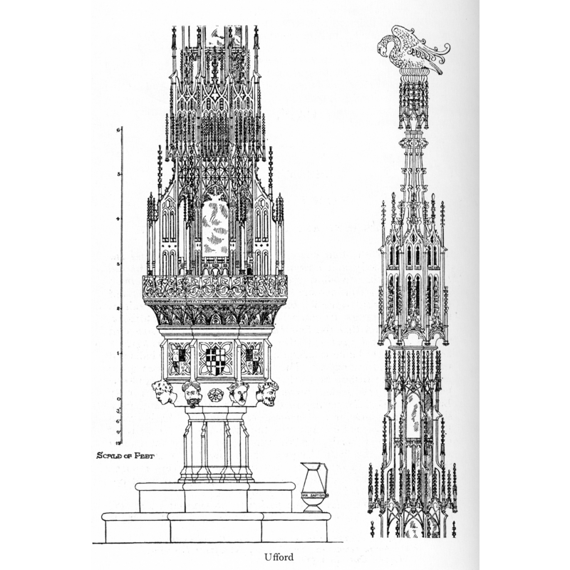 as finial of the font cover