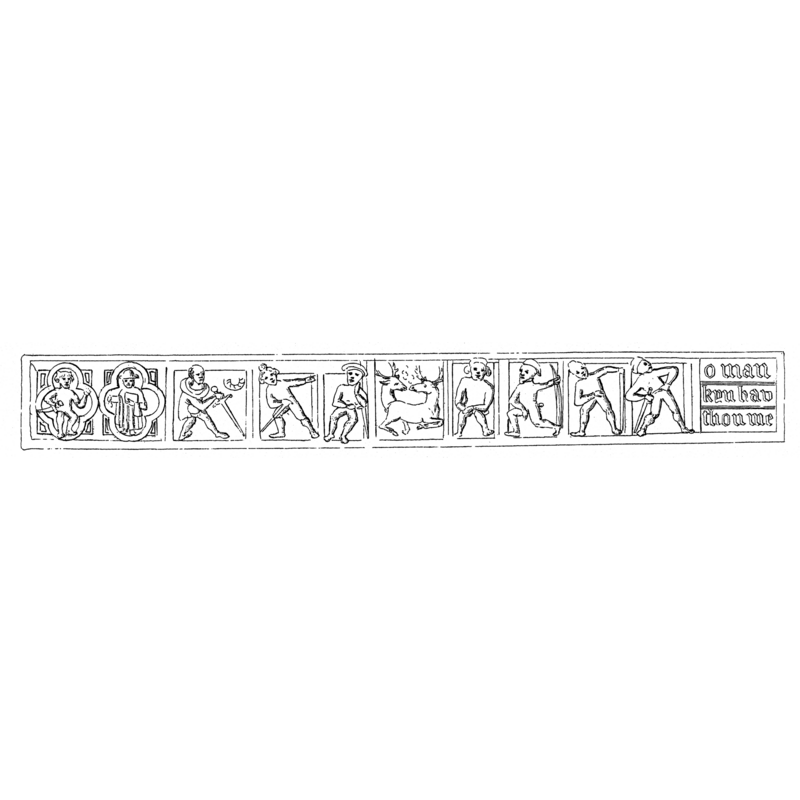 reproduction of the frieze on the façade