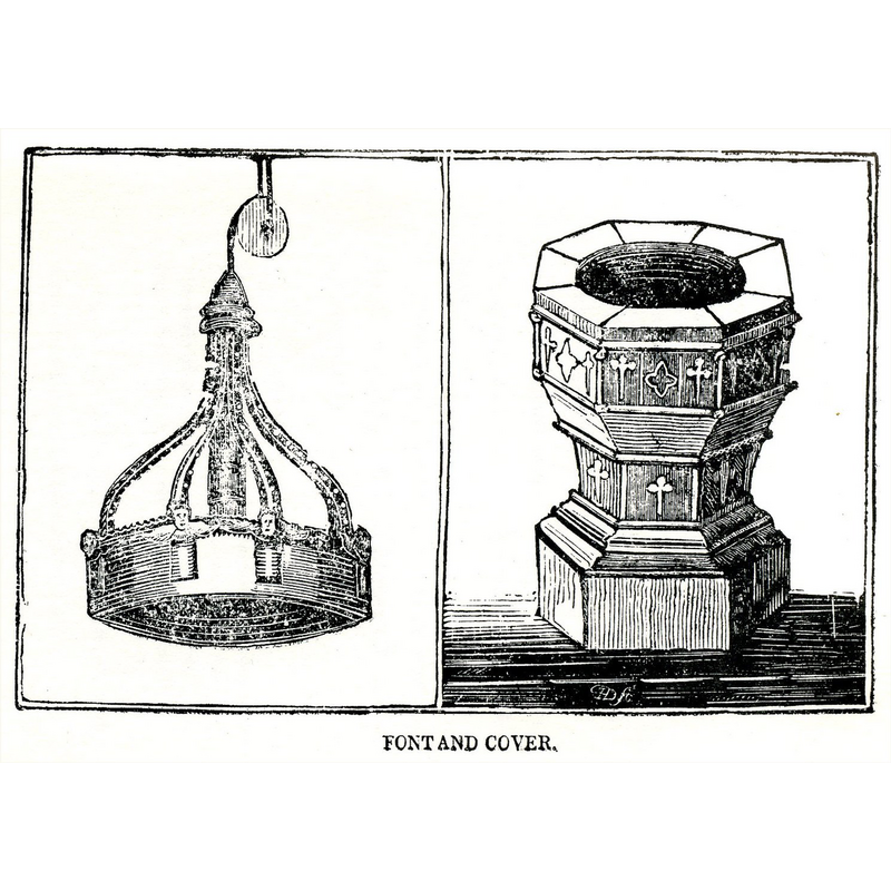 the right panel here appears to have been damaged -- was the original base decorated as shown in the old print?