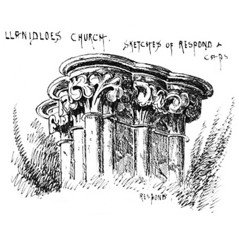 a respond from Buttington Church, very similar to the capital of which the font at Buttington is made of