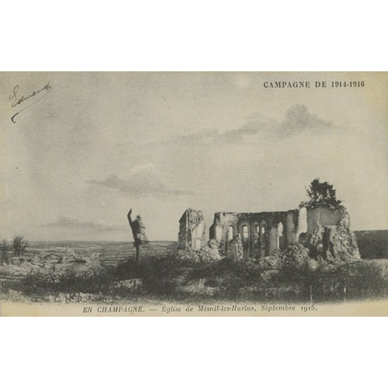 only the ruins remained by 1915 after the destruction of the church in Worl War I
