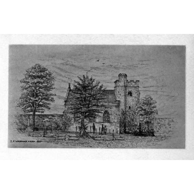 engraving made prior to the 1887 restoration