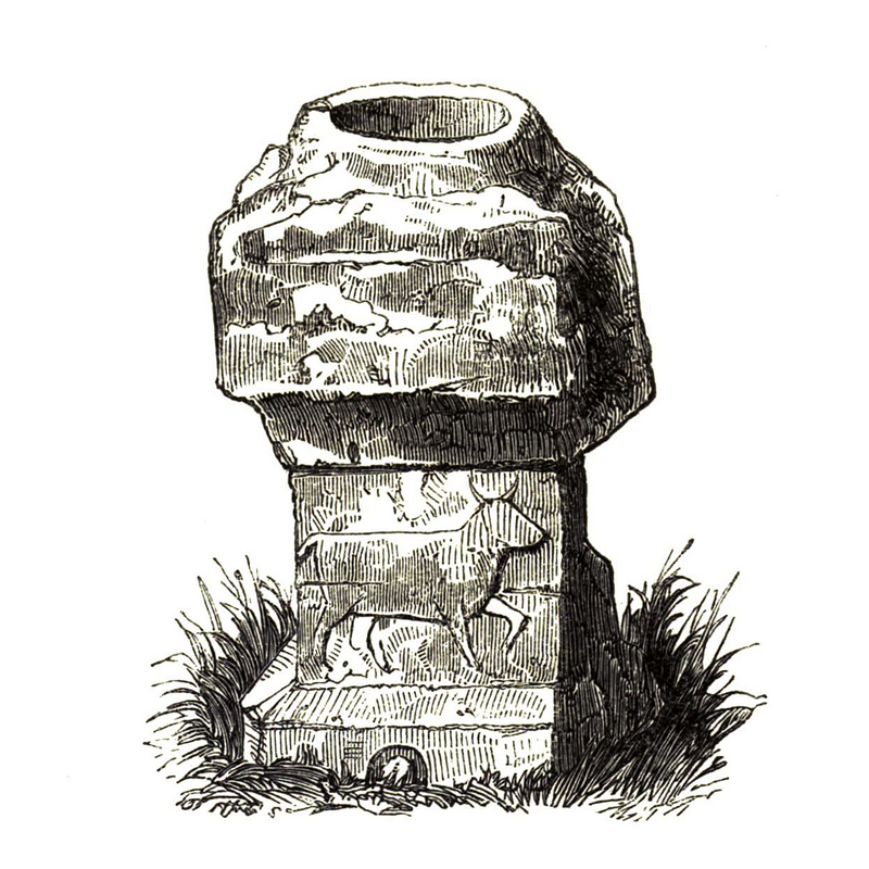 a re-cycled Roman altar [cf. FontNotes]