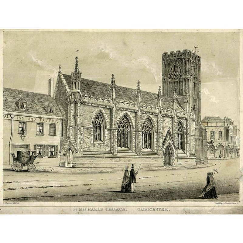the church as it was ca. 1850, before its demolition