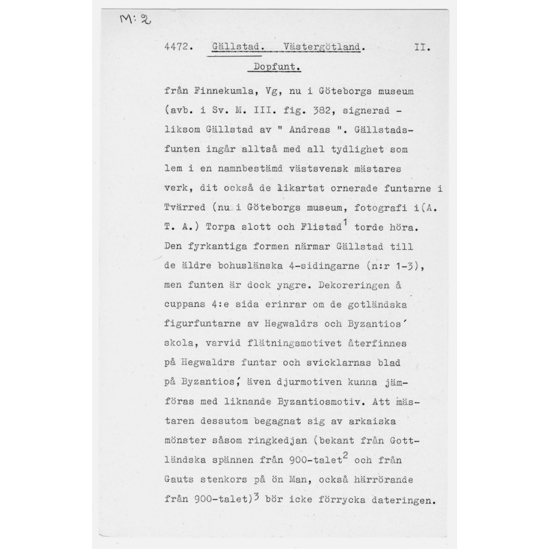 original SHM inventory entry notes on this font, [p. 3]