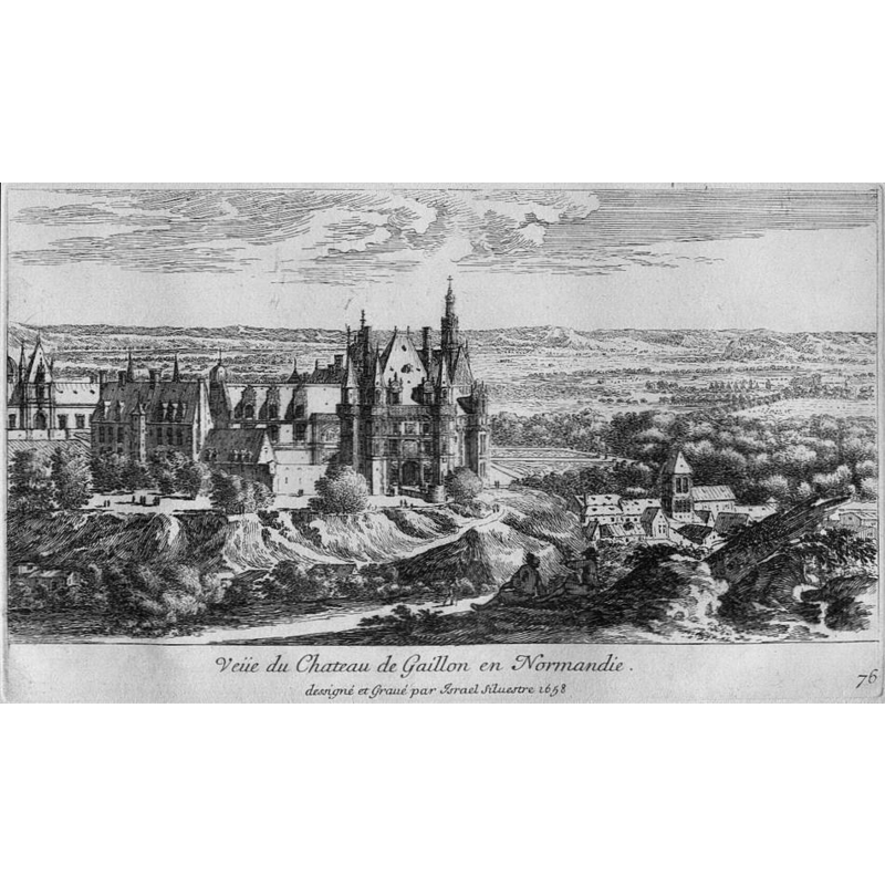 the castle ca 1658; originally built in the first decade of the 16th century