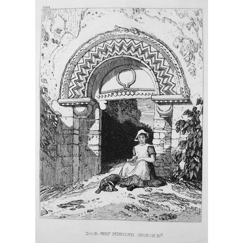 the disappeared Norman doorway as recorded ca. 1817