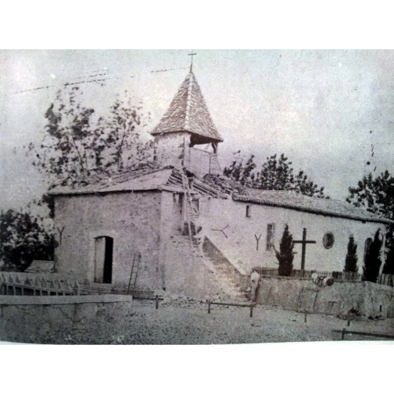 the old church [cf. FontNotes] just before its demolition in 1873