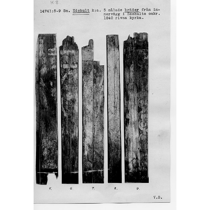surviving boards from and inner wall of the old wooden church [at the SHM]