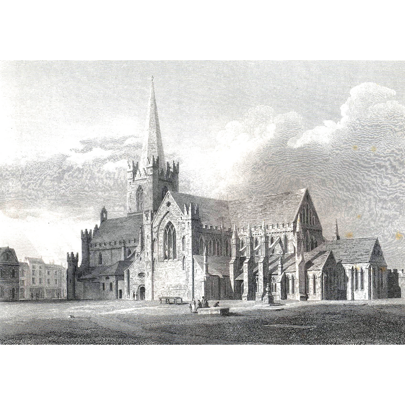 Source caption: "South East View of St. Patrick's Cathedral, Dublin"