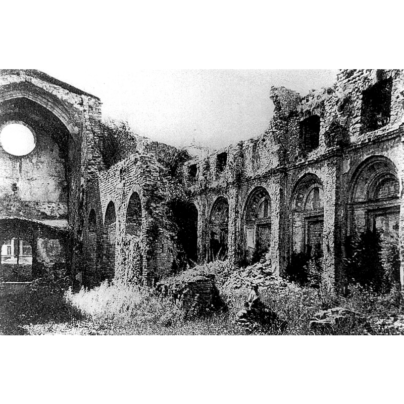 the interior of the monastery church ca. 1835