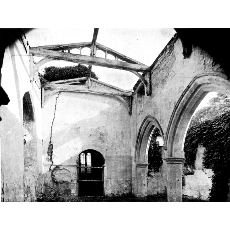 the interior of the old church, when the walls were still standing