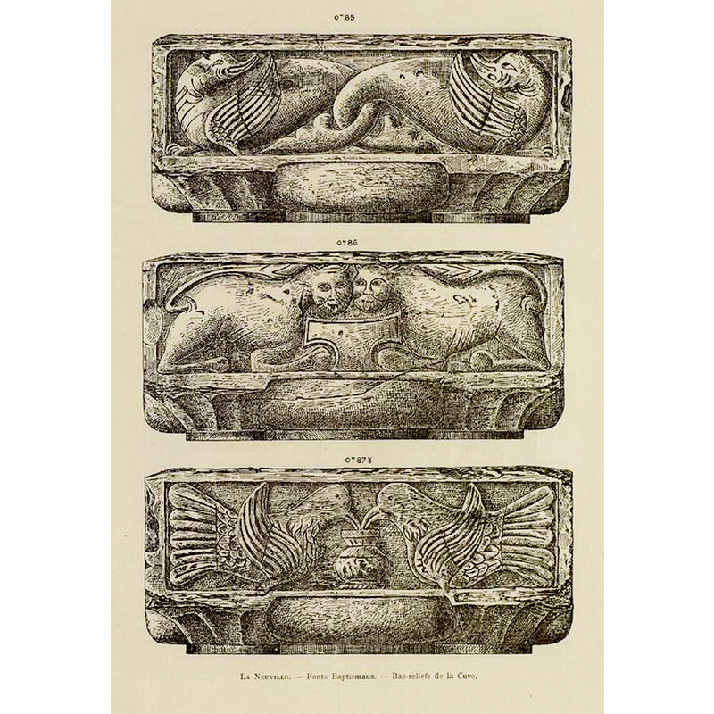 the three more visible sides of the basin [the fourth side is against the wall]
