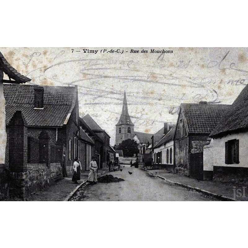 the old church of Vimy before its destruction in WWI