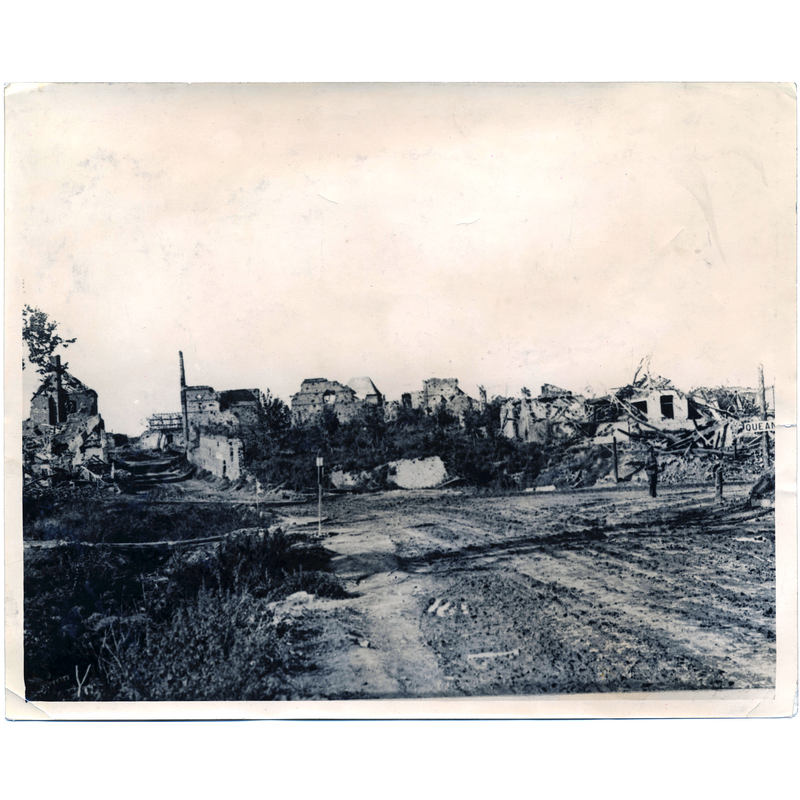 the church and the village destroyed in WWI