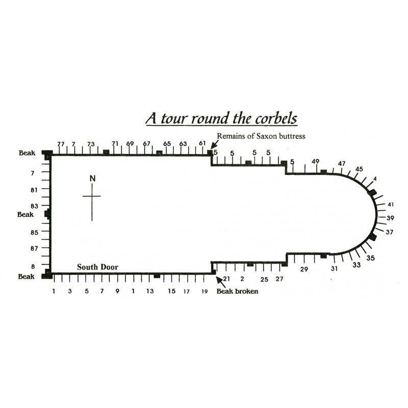 the numbers refer to the corbels as illustrated in the lithographs of 1841 by G.R. Lewis by William Day (1797-1845) and Louis Haghe (1806-1885), appointed 'Lithographers to the Queen' in 1838