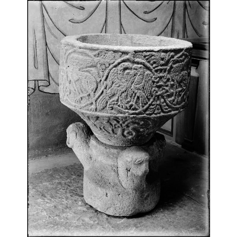 they are very eroded now for identification: possibly one human and three animal