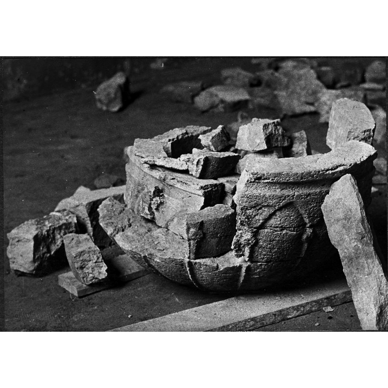 all around the now broken basin
