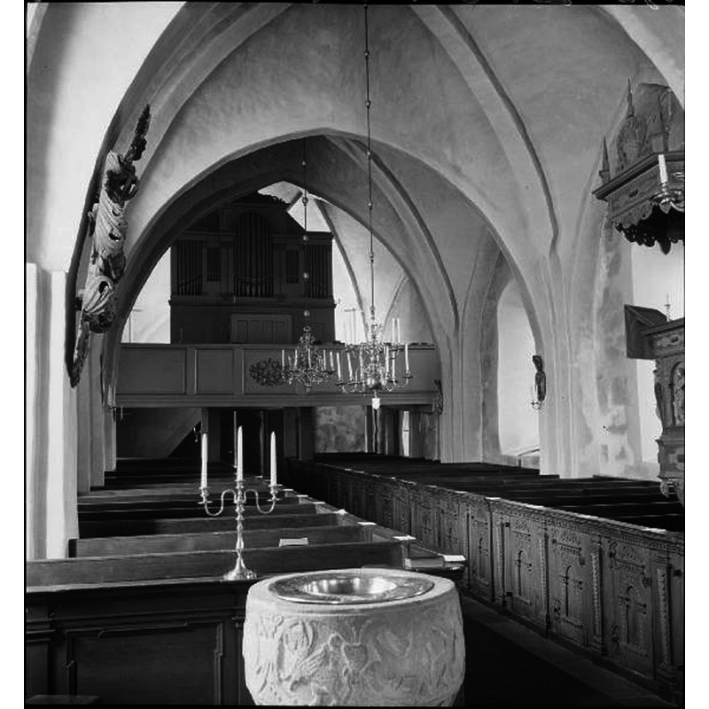 at the east end, south side, opposite the pulpit