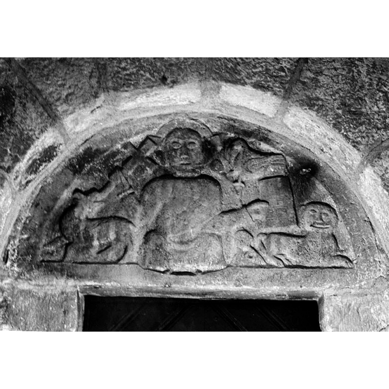 Source caption: "Tympanon över sydportalen, från omkring 1150."