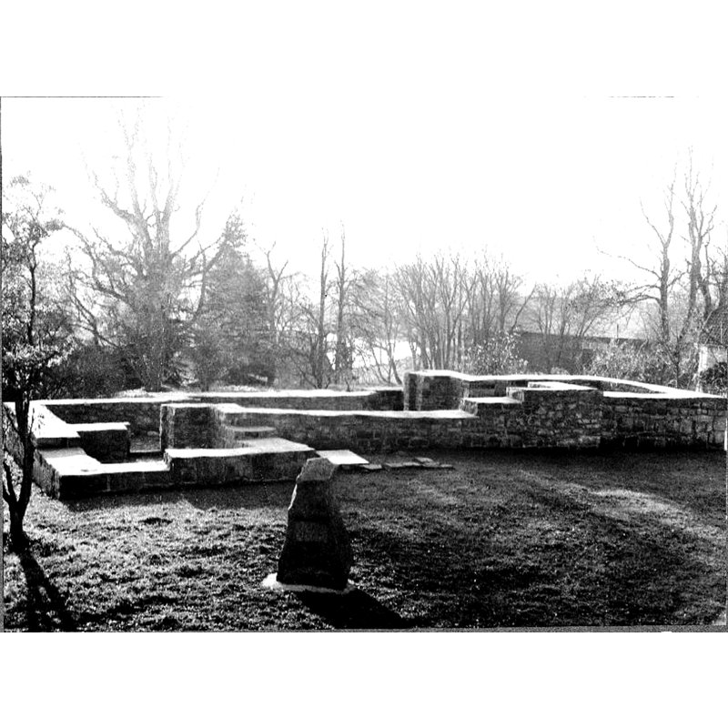 the restored remains of the demolished church