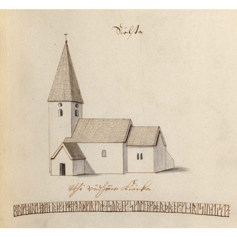 the medieval church; it was demolished in the 19thC
