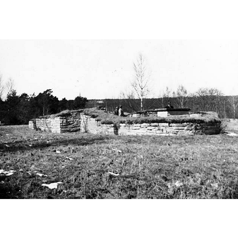the ruins in 1955 after the clearing of the area
