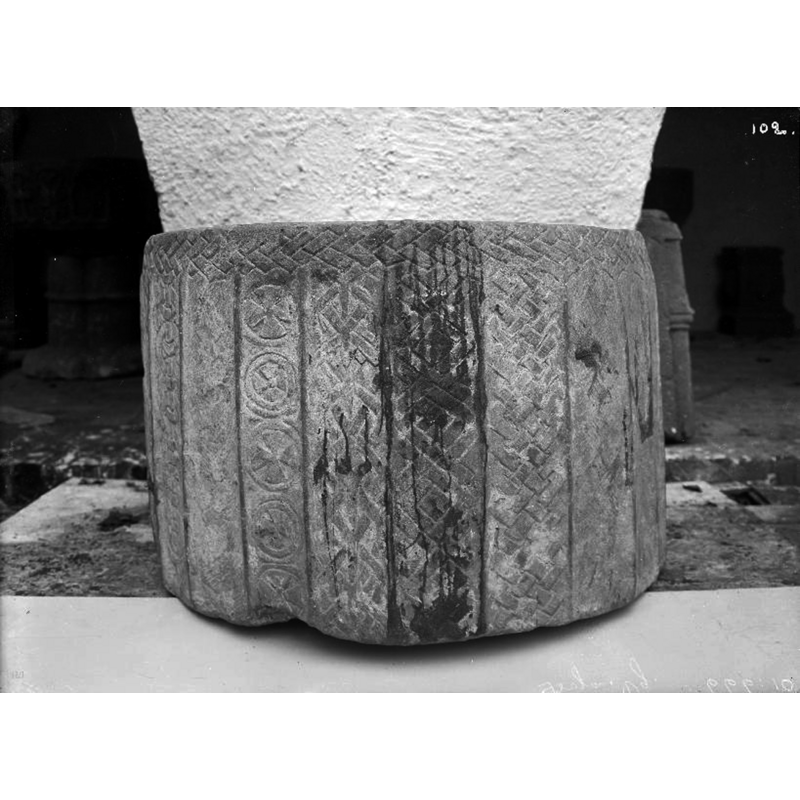 given the surroundings the old basin was photographed in a museum or storage facility at the time