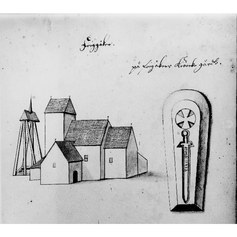 the drawing on the right is a tombstone