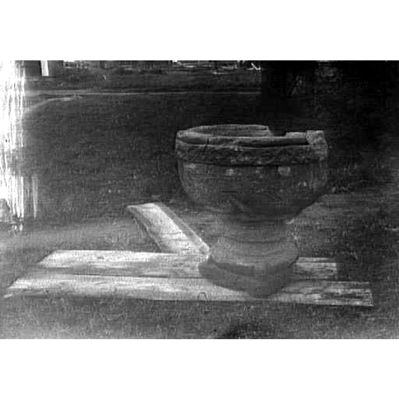 before it was moved into the interior of the church at Fullösa