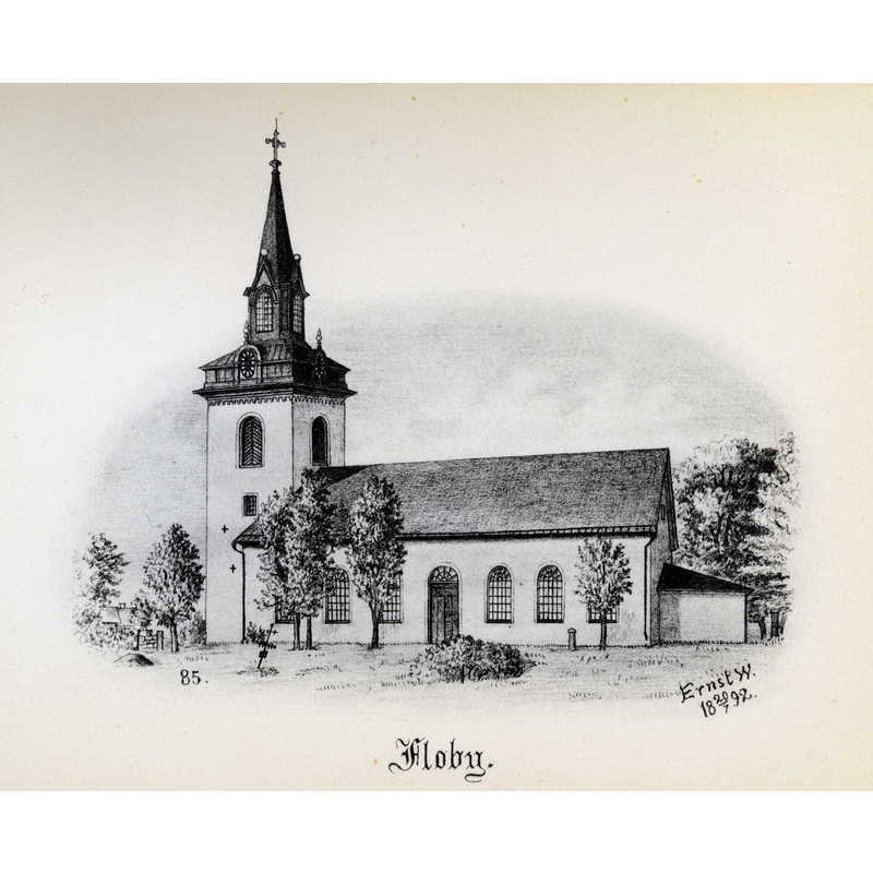 the new church was only 47 years old when Wennerblad drew it