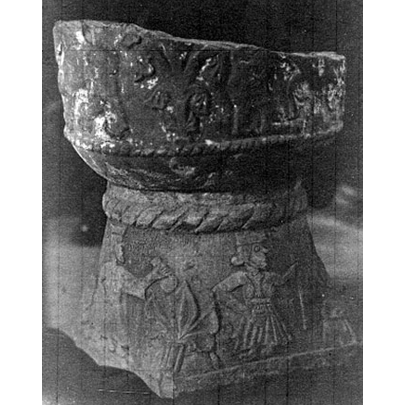 the damaged medieval font