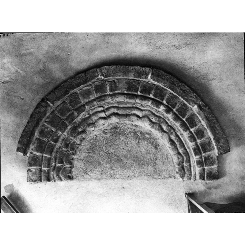 the original church had two portals, west and south; this is believed to be from the south portal