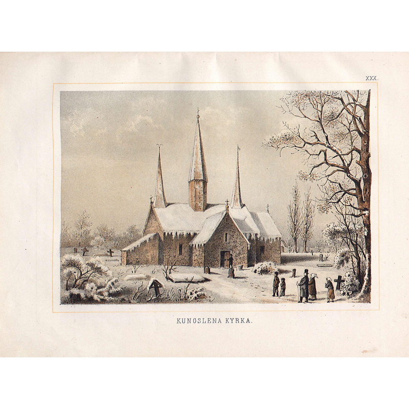 Source caption: "Kungslena kyrka 1874"