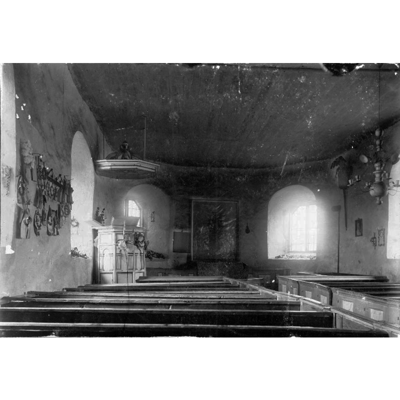 the interior of the old church in 1896