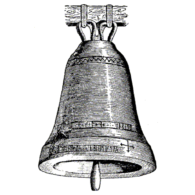 Source caption: "A church bell from Saleby, Västergötland, Sweden, containing a runic inscription from 1228 AD [...] Illustration in Sveriges runinskrifter by Erik Brate (1857–1924)." -- "Den är försedd med en runinskrift som i översättning lyder: ”	Då jag var gjord, då var ett tusen tvåhundra tjugo vintrar och åtta från Guds födelse. Hell Maria, full av nåd. Dionysius vare välsignad." [NB: the inscription states the bell was made in 1228 A.D., and suggests that the original dedication of the church may have been to St Mary and St Dionysius].