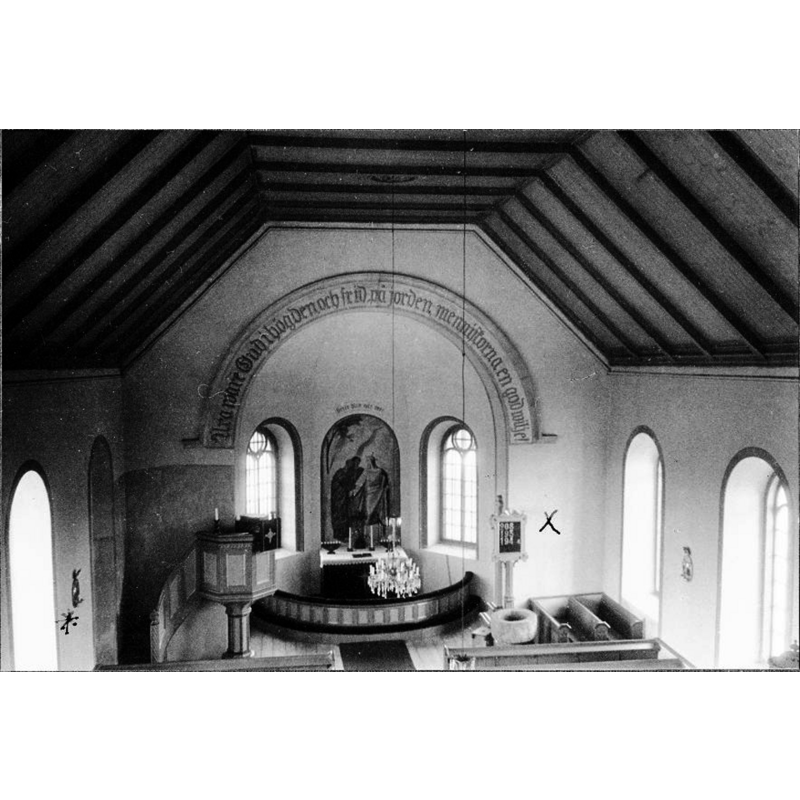 notice the medieval font on the right [south] side, just west of the chancel arch