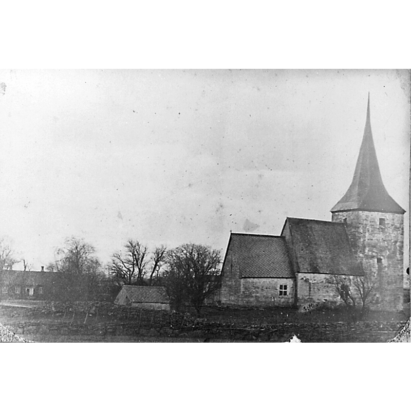 Source caption; "Vinköls gamla kyrka i Västergötland och Skara kommun i Västragötalands län i Sverige." -- the old church was demolished about a year after this photograph was taken