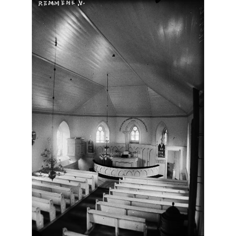 the interior of the church is seen here before the 1963 renovation