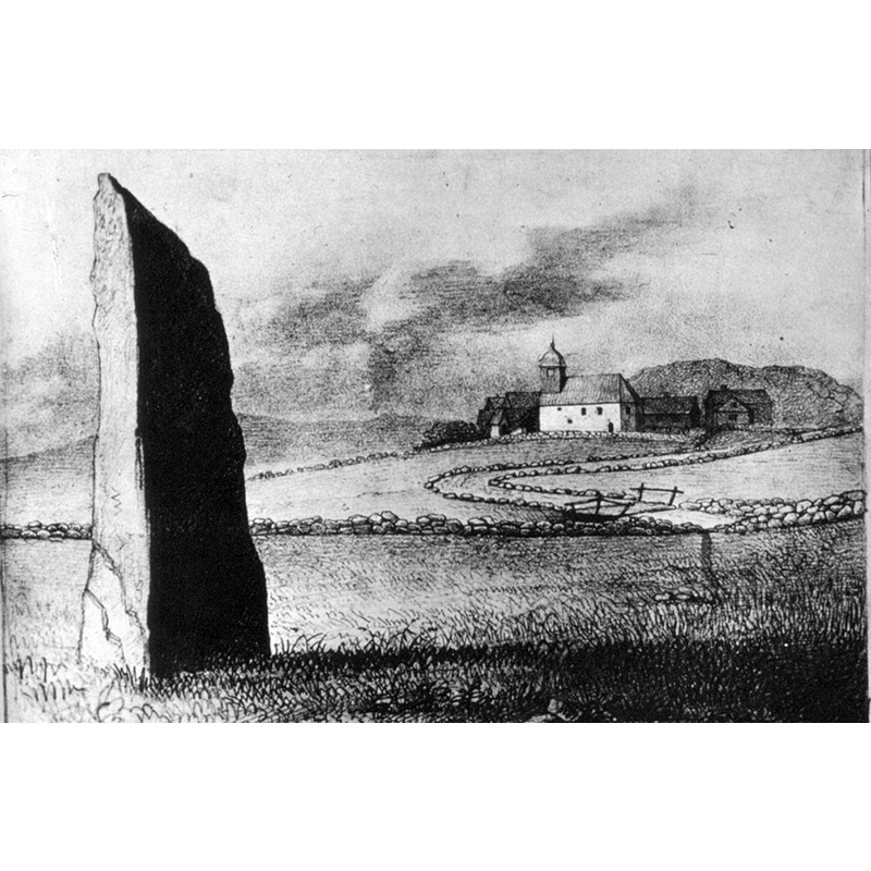 [NB: not clear which church this represents; the medieval church had been destroyed in the late-16thC wars; it was re-built 1622; the present church was built in 1866 on a new site and only the cemetery of the middle church remains now [cf. https://www.svenskakyrkan.se/filer/BoU Västra Frölunda w.pdf?id=2063047] [accessed 22 March 2021]]