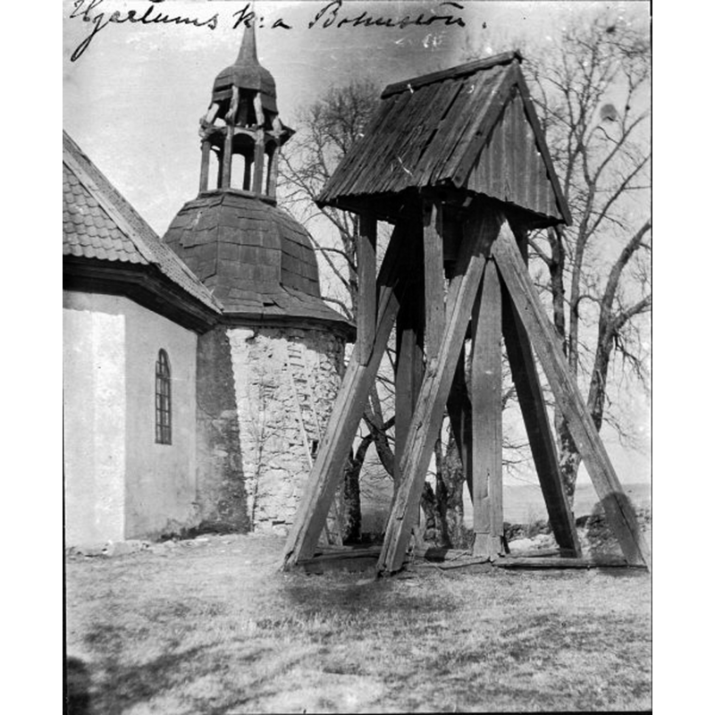 showing the exterior of the church and its belfy just before the major renovation of 1900-1901