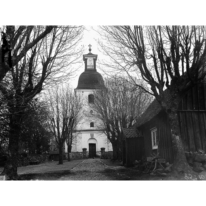 Source caption; "Gammalstorps kyrka [...] Tornet från väster."